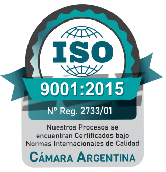 Sello ISO 9001:2015 de la Cámara Argentina